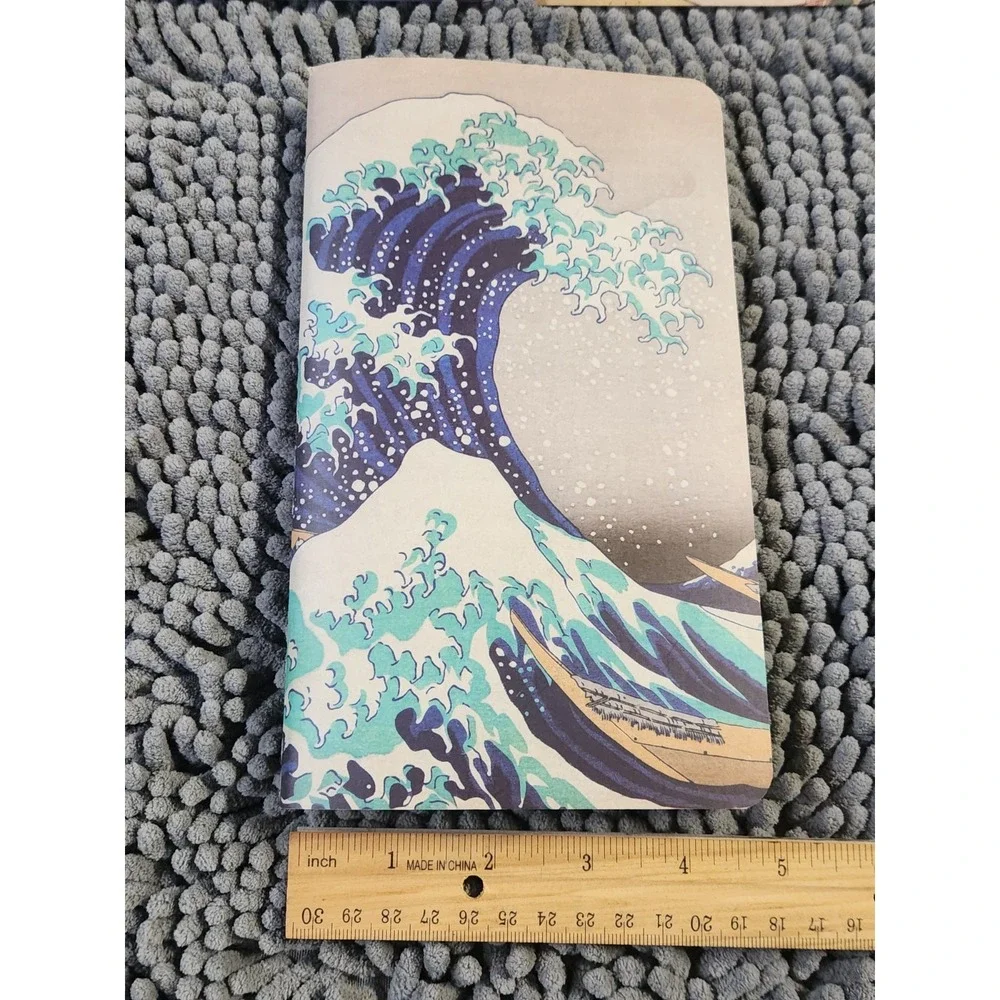 Chinese Lined‎ Journals with Ocean, Mountains, Tree Scenes Haiku Style Set of 3